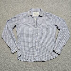 Frank‎ & Eileen Shirt Women's Small Barry Blue Check Plaid Button Up Long Sleeve